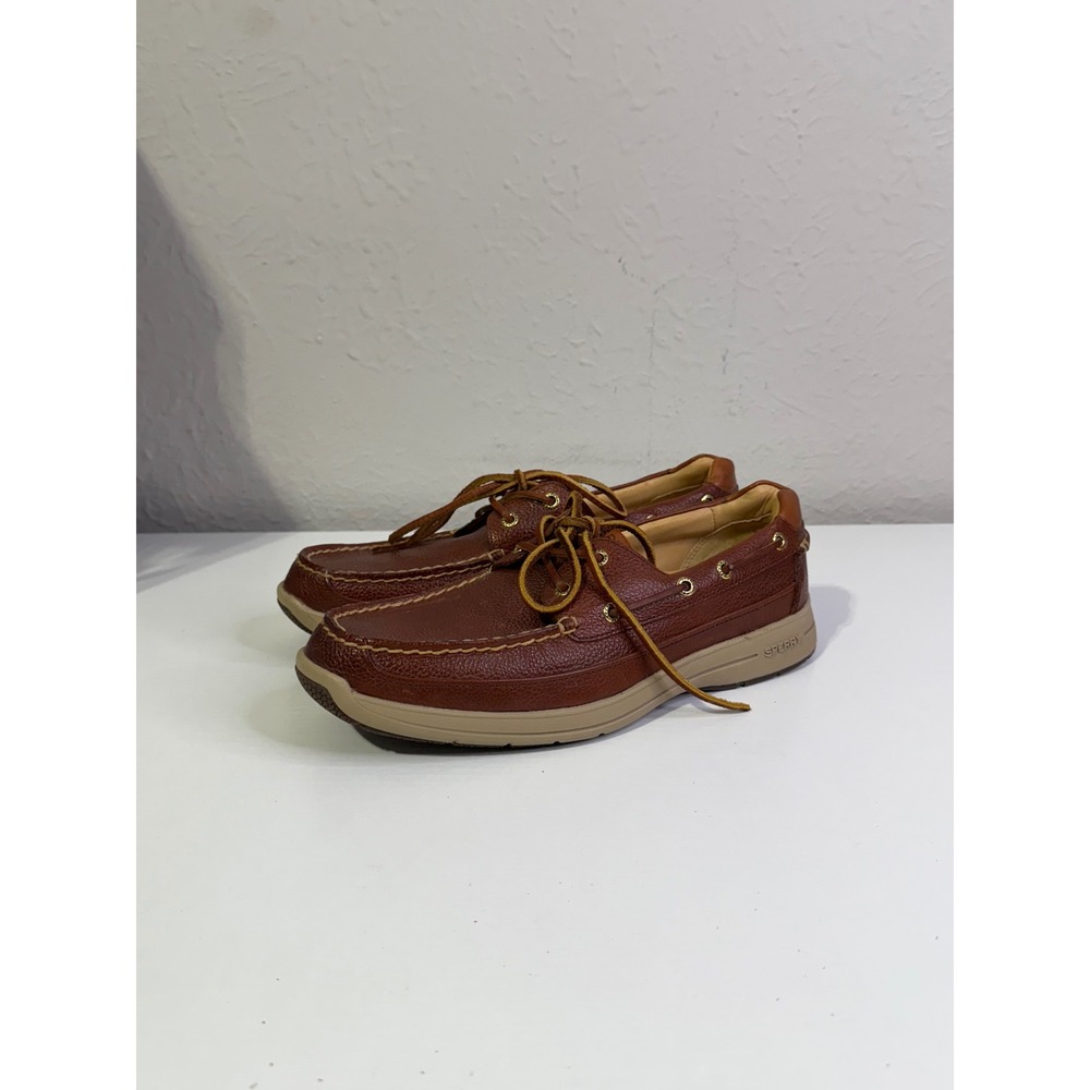 Sperry Gold Cup Authentic Original Tan Leather Boat Shoes STS14746 Mens 10